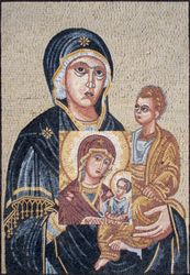 Богородица и Иисус Христос, мозаика