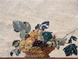 Basket of Fruit Reproduction Mosaic