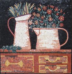 Pitchers of Flowers Mosaic