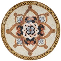 Symmetrisch Gold Gemustert Mosaik