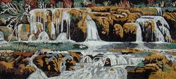 Лесной водопад, мозаика