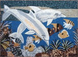 Delfin Mosaik Wandfliese