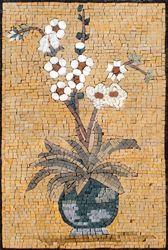 White Wildflowers Mosaic