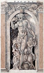 Mosaik Bacchus Dionysos Wein