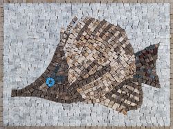 Brown Butterfly Fish Mosaic