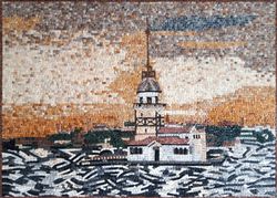 Insel Leuchtturm Mosaik