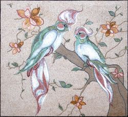 Green Cockatoos Mosaic