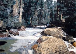 Таежная река, мозаика