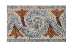 Gray Swirl Border Mosaic