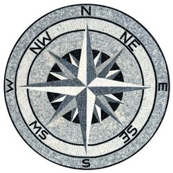 Monochrome Compass Mosaic