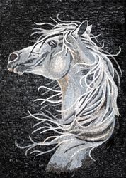 White Horse Portait Mosaic