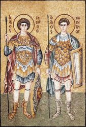 Святые великомученики, мозаика