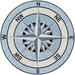 Light Grey Compass Mosaic