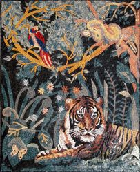 Tiger im Dschungel Mosaik