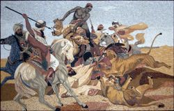 Охота, мозаика