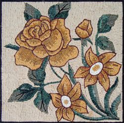 Yellow Flowers Decorative Mosaic