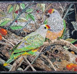 Red-Spotted Birds Mosaic