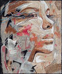 Женский портрет, абстрактная мозаика