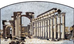 Arched Palmyra Landscape Mosaic
