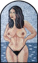 Portrait of a Nude Woman Mosaic