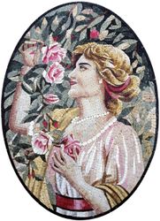 Mosaik Frau Rosengarten