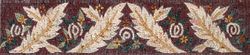 Maroon Floral Border Mosaic
