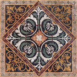 Ornate Decorative Art Nouveau Mosaic Tile