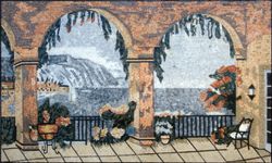 Arched Columns on the Ocean Mosaic