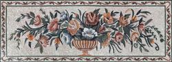 Roses and Poppies in a Vase Mosaic