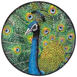 Round Peacock Mosaic
