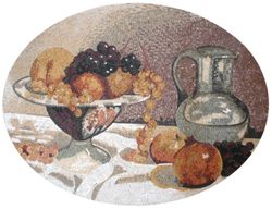 Oval Fruit Bowl Mosaic