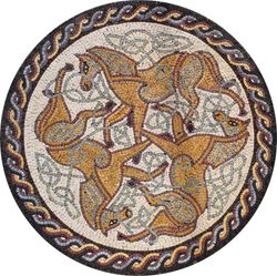 Palomino Horse Mosaic Medallion