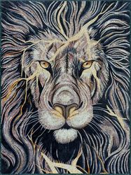 Male Lion Mosaic