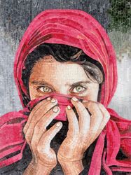 Afghan Girl Mosaic