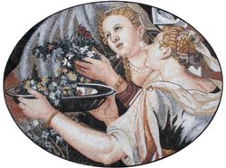 Женщины с цветами, мозаика