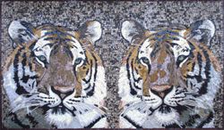 Mosaik Zwei Tiger