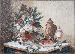 Flowers and Ceramics Mosaic