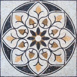Yellow Flower Buds Pattern Mosaic