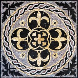 Mosaik Heraldische Lilie