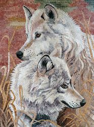 White Wolves Mosaic