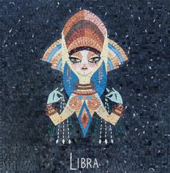 Libra Zodiac Mosaic