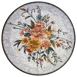 Peach and Goldenrod Flowers Mosaic