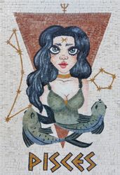 Pisces Zodiac Mosaic
