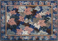 Tricolor Leaves Mosaic Rug