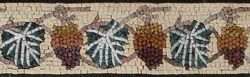 Weintrauben und Blätter Mosaik-Bordüre