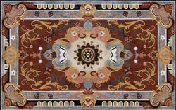 Burgundy Traditional Rug Mosaic