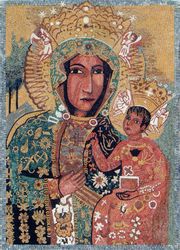 Eclectic Portrait of Mary and Jesus Mosaic