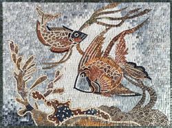 Two Fish and a Coral Reef Mosaic