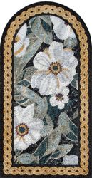 Mosaik Weiße Blumenblüte