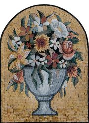 Arched Textured Flower Mosaic
